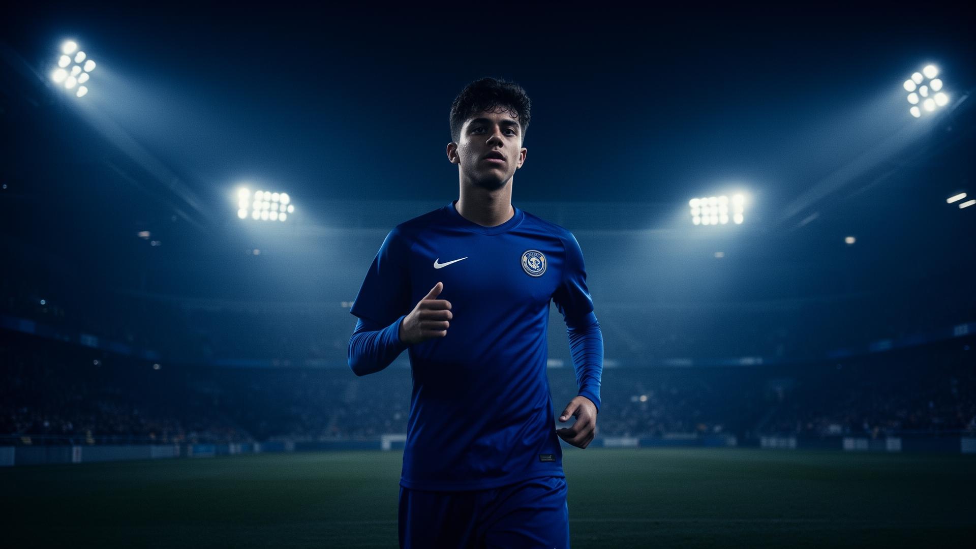 Player training under stadium lights